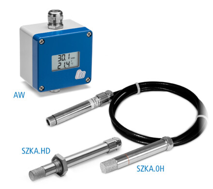 Industrie Feuchte- und Temperatur Transmitter, AW zweigeteilte Sonde Humidity and temperature Transmitterhead with externalprobes, Capteurs d'humidité et de température