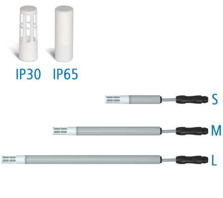 Probe with cable,Sonde mit Steckanschluss für Feuchte